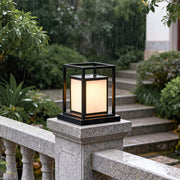 Modern Outdoor Pillar Light — Stainless Steel, Black, LED, IP65 Weatherproof, Solar / Hardwired, 11.8" & 19.7" Heights