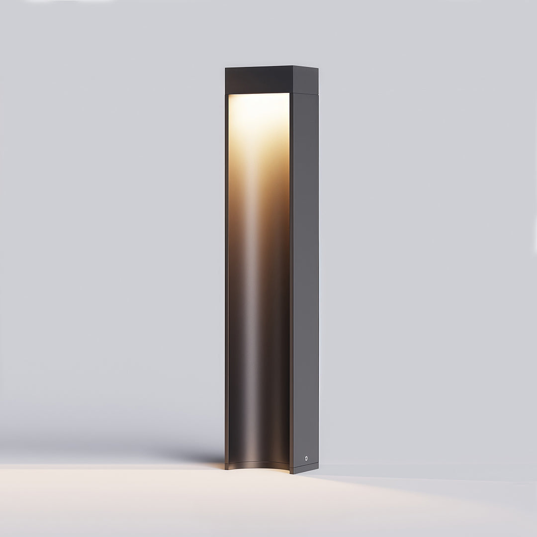 Minimalist Black Garden Path Light with Stakes — Aluminum, 7W LED, IP54, 3000K, 60cm / 80cm