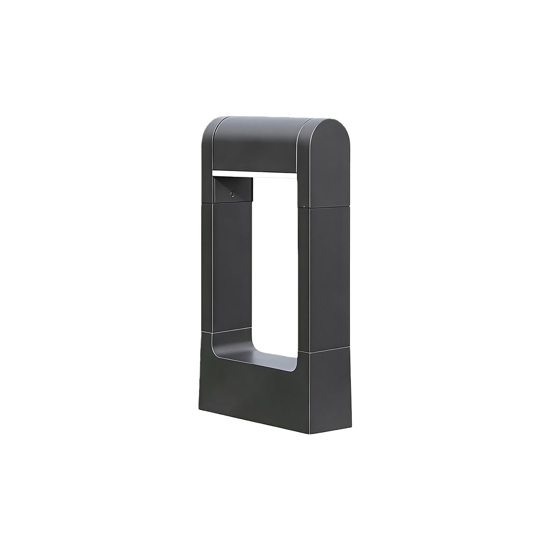 Minimalist Square Outdoor Bollard Light — Black Aluminum, 7W LED, IP54, 11.8" / 23.6" / 31.5" Heights
