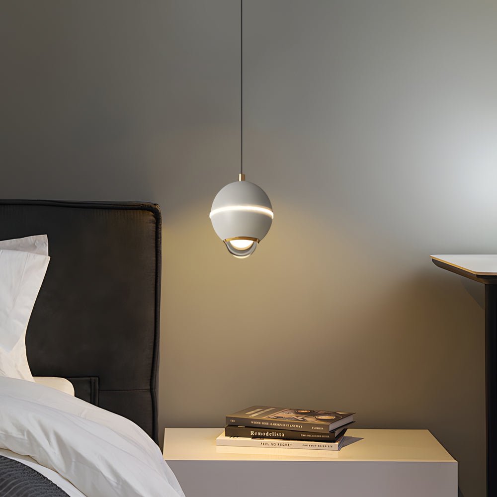 modern pendant lights with small metal balls and 3 step dimming spotlights