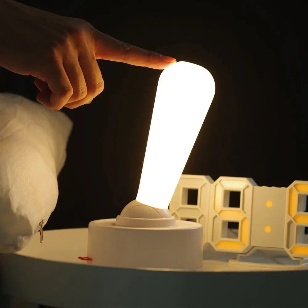 Modern Portable USB Night Light for Bedside Use with Toggle Switch and Warm Glow Luxe