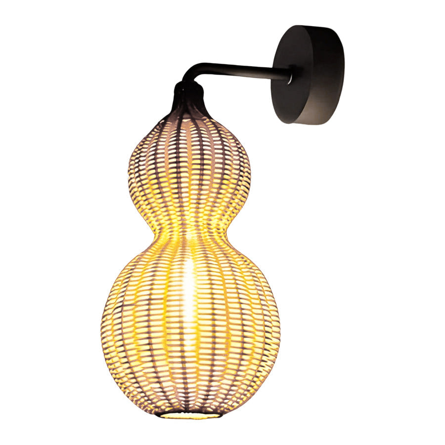 Gourd Outdoor Hanging Pendant — Hand-Woven Rattan, 1-Light, E27, 12W, IP65, 3000K