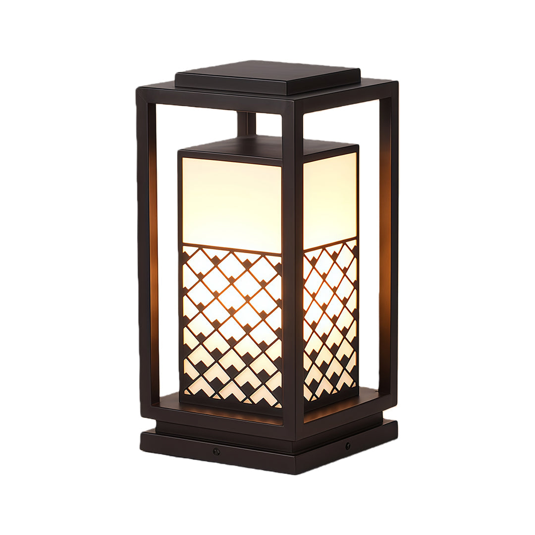 Waterproof Landscape Bollard Light — Black Zinc & Acrylic, LED, Solar or Hardwired, IP65, 3 Heights