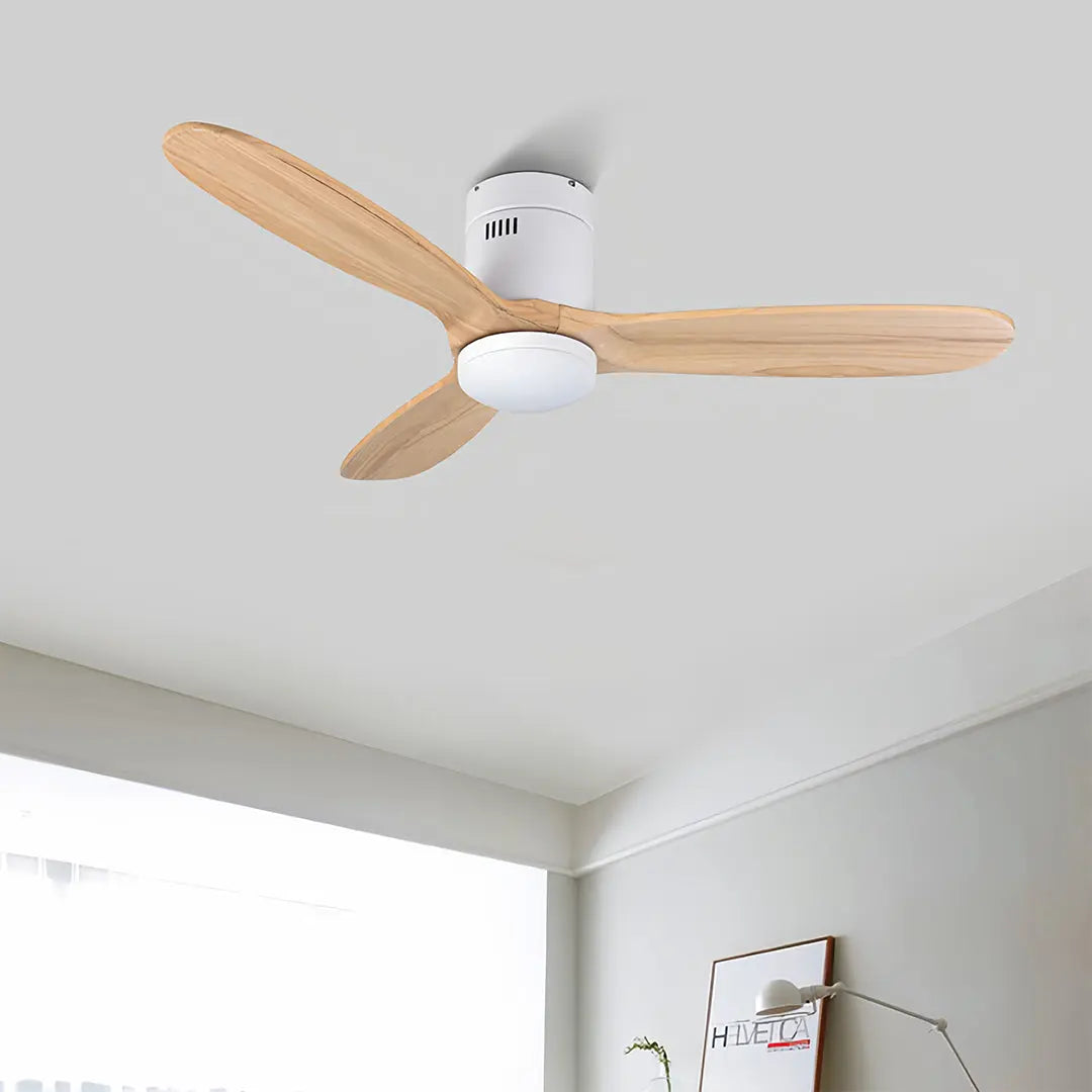 3-Blade Ceiling Fan with Light and Remote Control - Quiet DC Motor Design Luxe