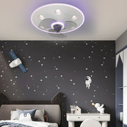 modern round acrylic ceiling fan and light with creative three step dimming