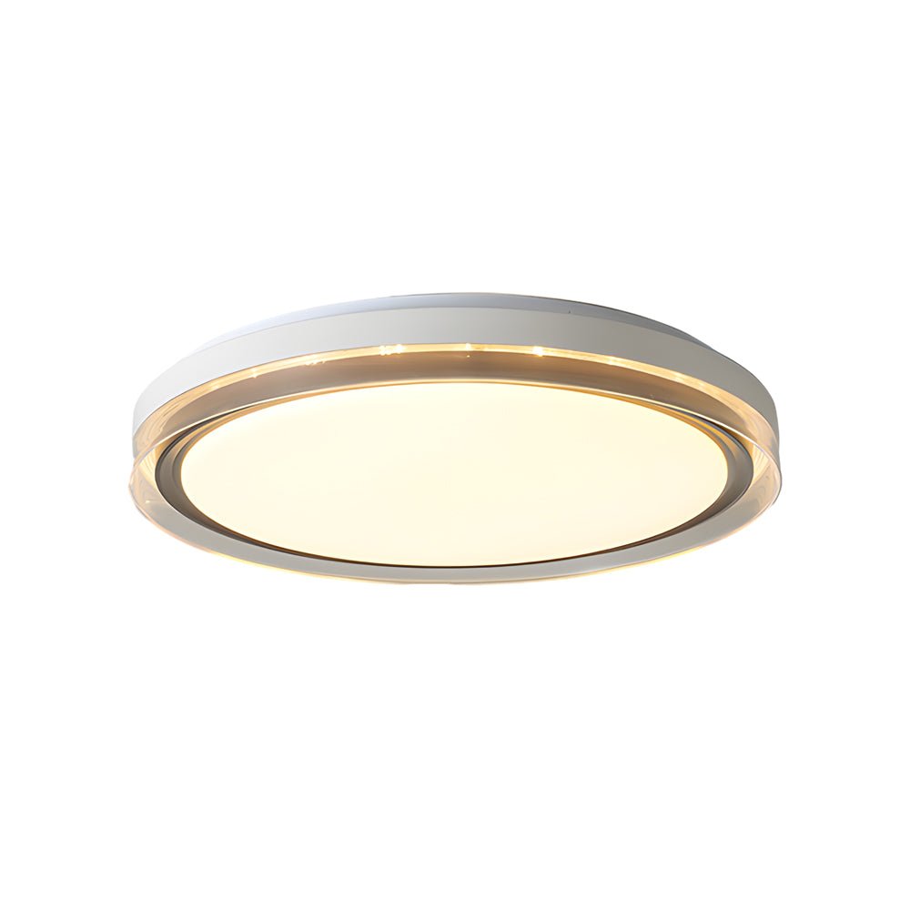 modern round acrylic ceiling light fixture with 3 step dimming led in white