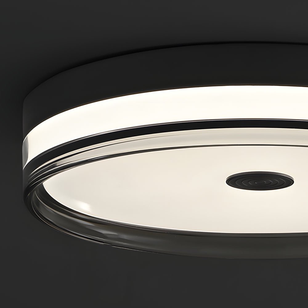 Round Acrylic LED Flush-Mount Ceiling Light — Iron & Aluminum, 3-Step Dimming, 96W/120W, 15.7" or 19.7"