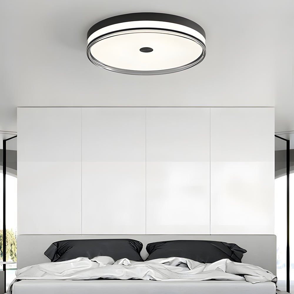 Round Acrylic LED Flush-Mount Ceiling Light — Iron & Aluminum, 3-Step Dimming, 96W/120W, 15.7" or 19.7"