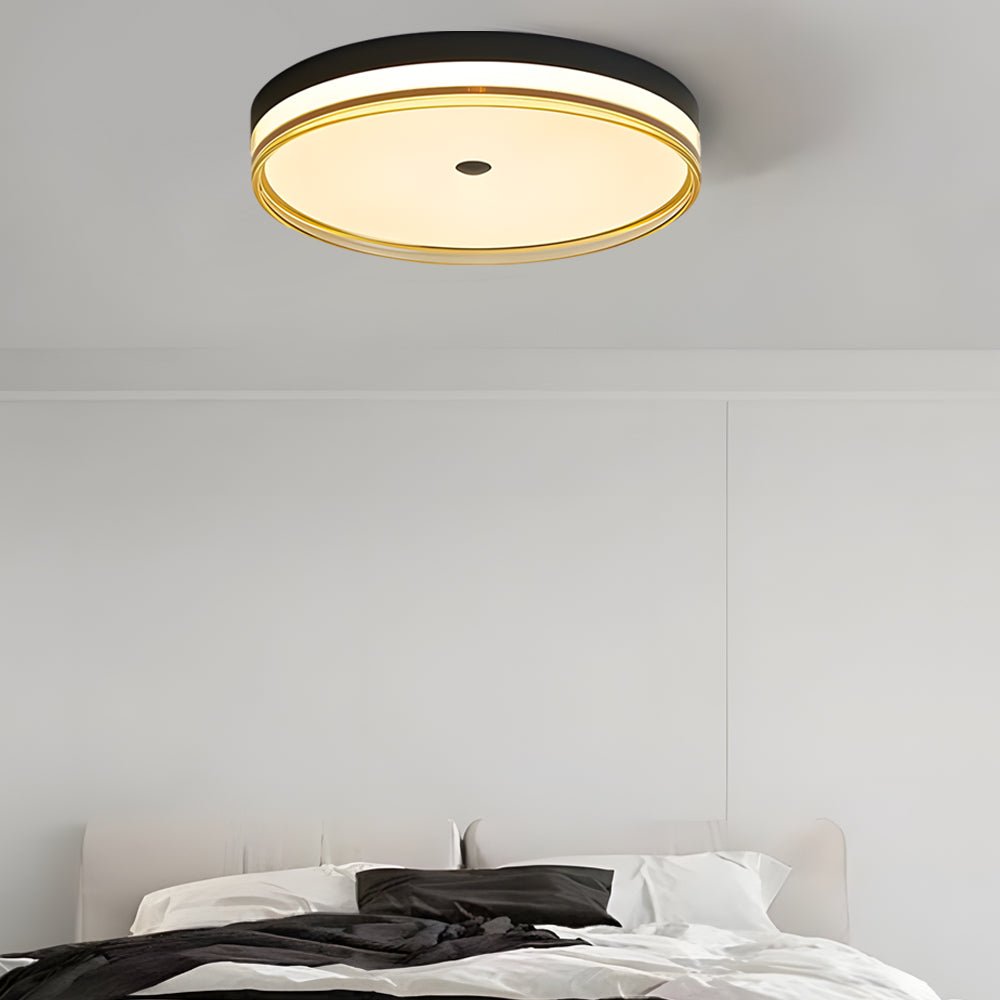Round Acrylic LED Flush-Mount Ceiling Light — Iron & Aluminum, 3-Step Dimming, 96W/120W, 15.7" or 19.7"