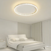 Hollow-Edge Round Flush-Mount Ceiling Light — Iron, Dimmable 3000K–6000K, 20" or 24"