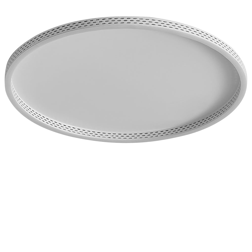 Hollow-Edge Round Flush-Mount Ceiling Light — Iron, Dimmable 3000K–6000K, 20" or 24"