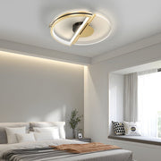 modern round led ceiling light fixture with three step dimming and personalization options