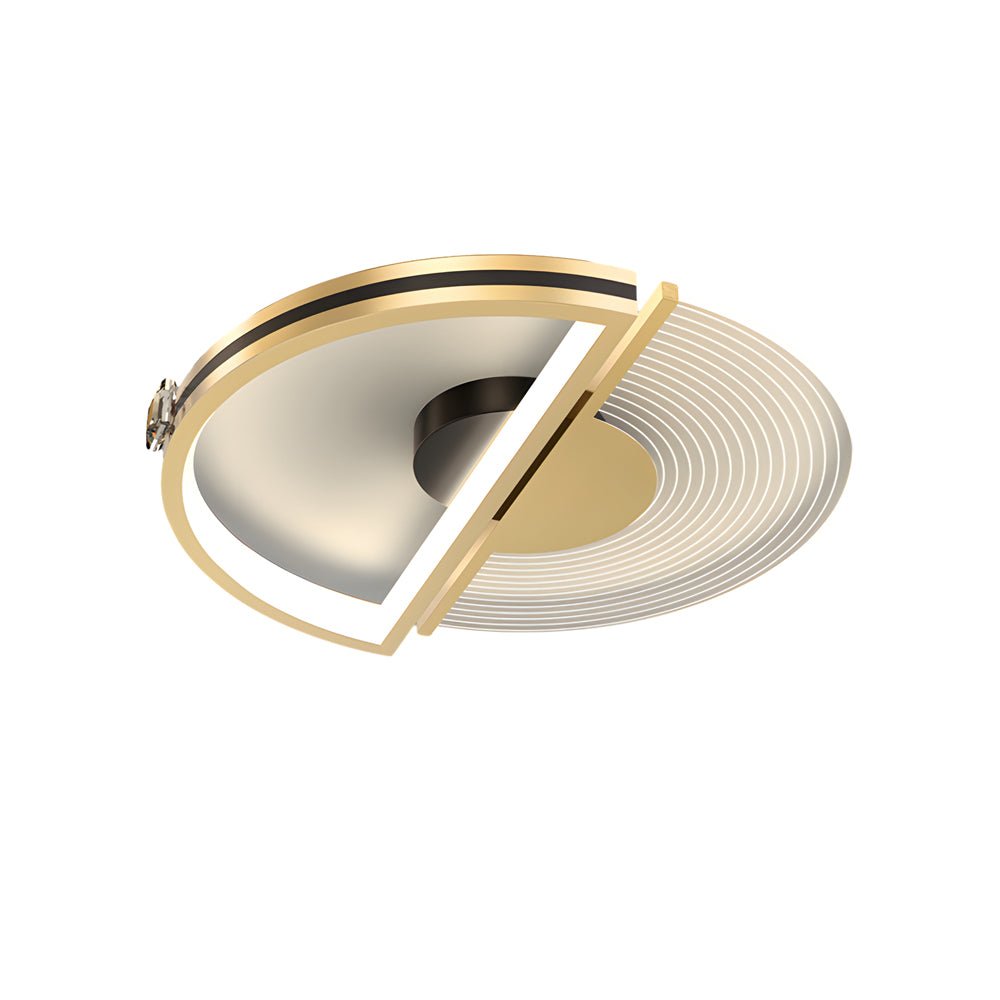 modern round led ceiling light fixture with three step dimming and personalization options