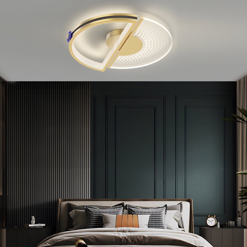 modern round led ceiling light fixture with three step dimming personalized design
