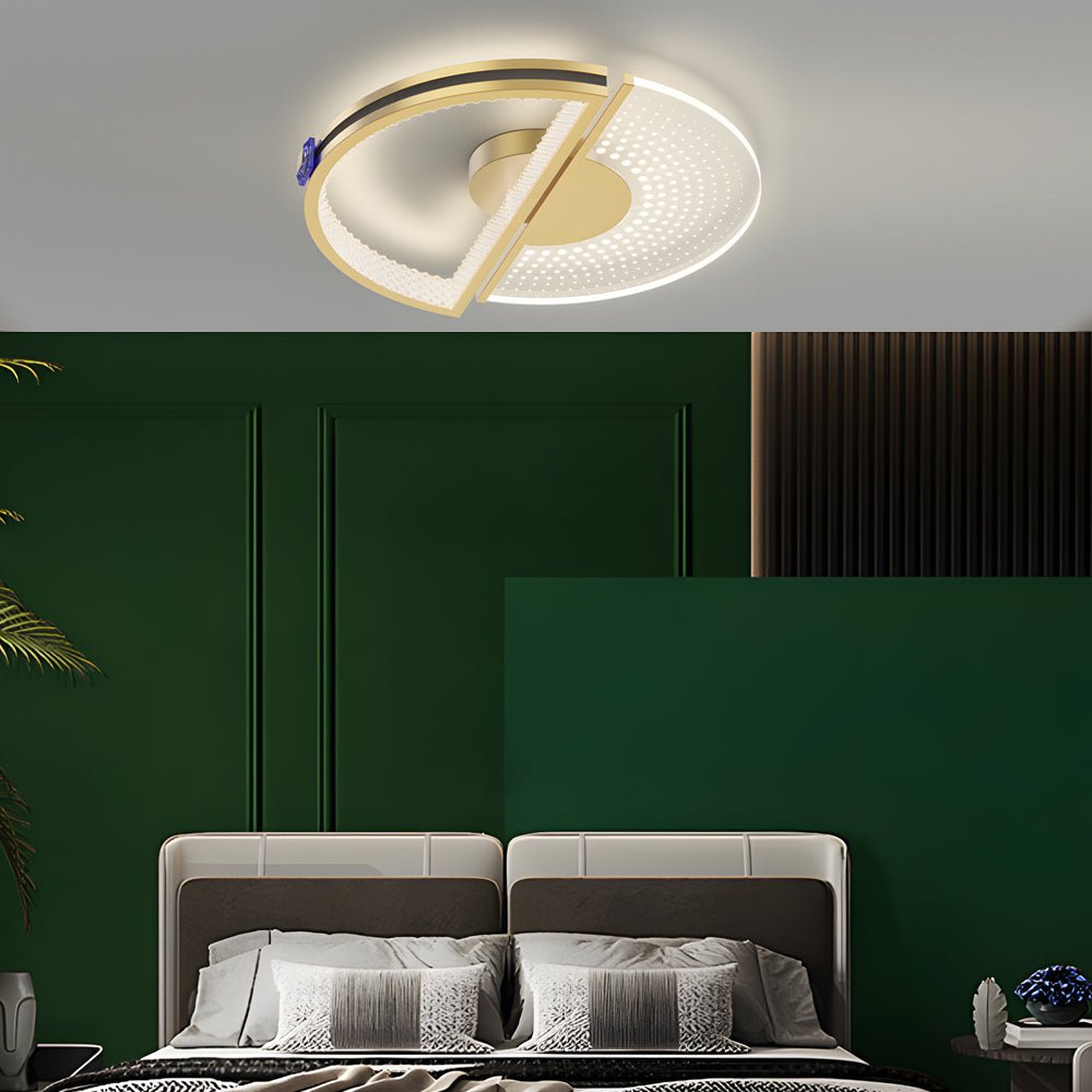 modern round led ceiling light fixture with three step dimming personalized design