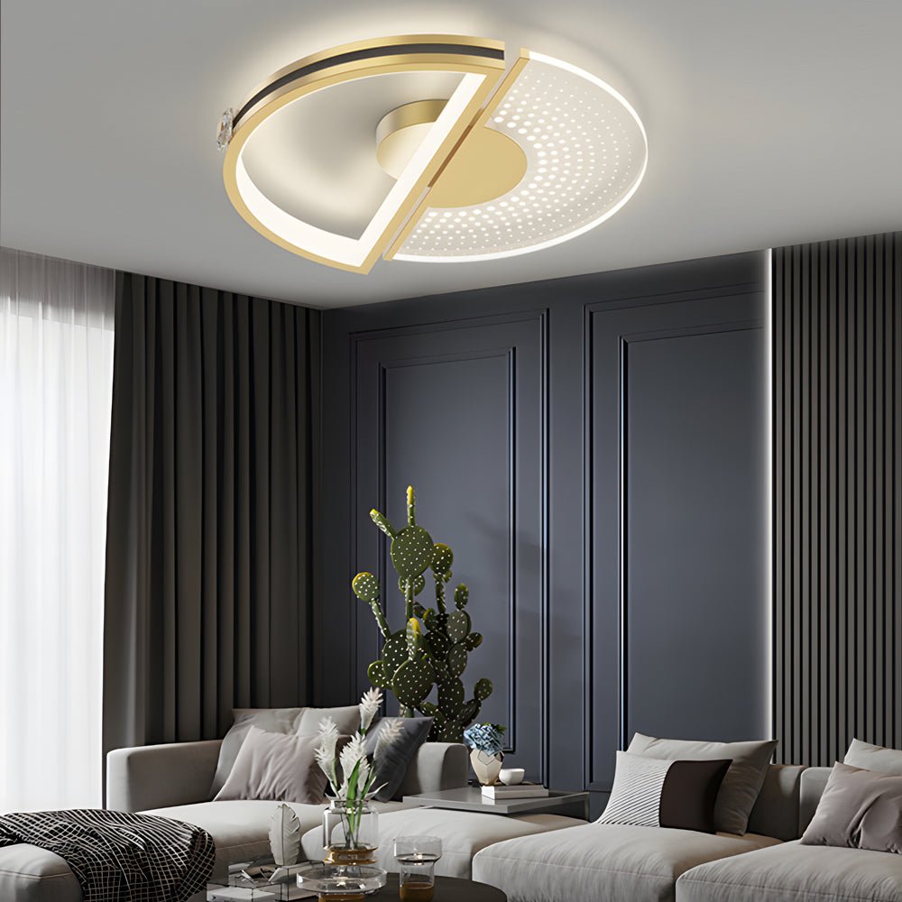 modern round led ceiling light fixture with three step dimming personalized design