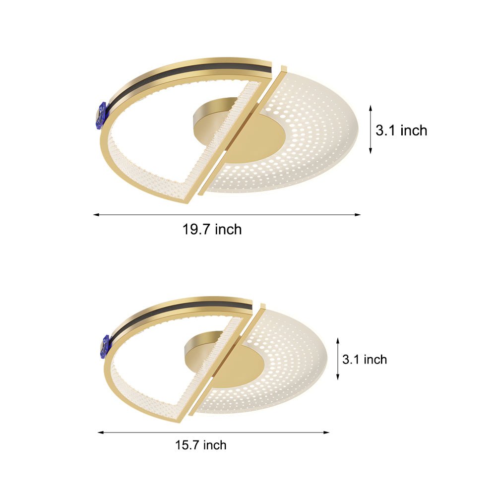 modern round led ceiling light fixture with three step dimming personalized design
