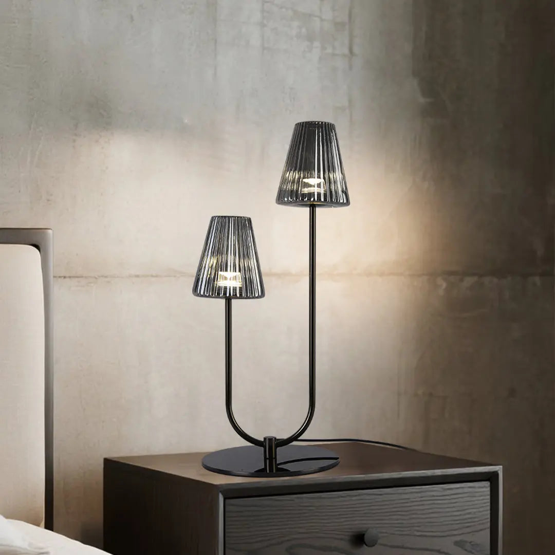 Elegant Minimalist Black LED Table Lamps in American Modern Style Luxe
