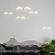 Seagull Wing LED Wall Sconce — Iron and Acrylic, Warm White, Matte White or Matte Brown, 19.7" / 31.5"