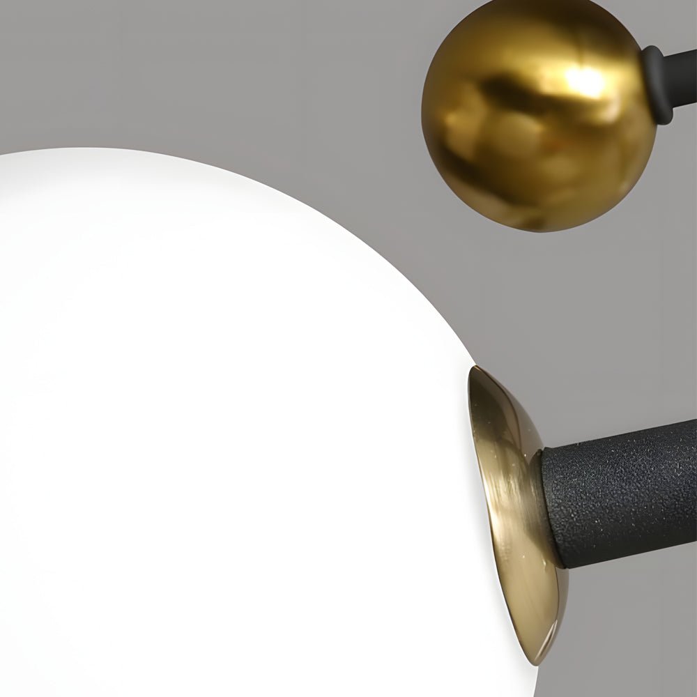 modern sputnik globe semi flush mount light with white glass shade available in 4 6 or 8 lights