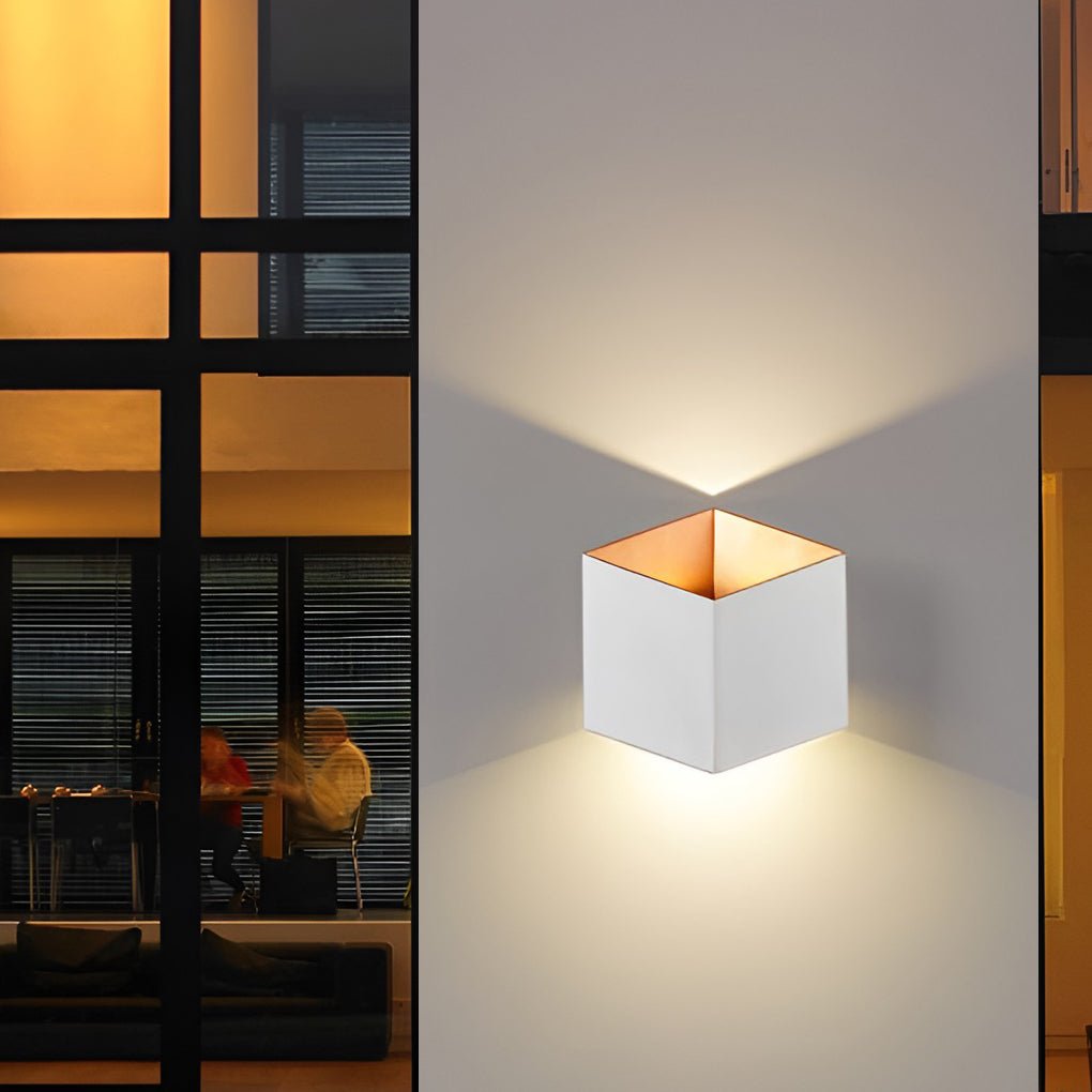 modern square waterproof led outdoor wall lights with up and down lighting