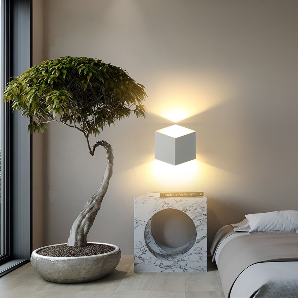 modern square waterproof led outdoor wall lights with up and down lighting