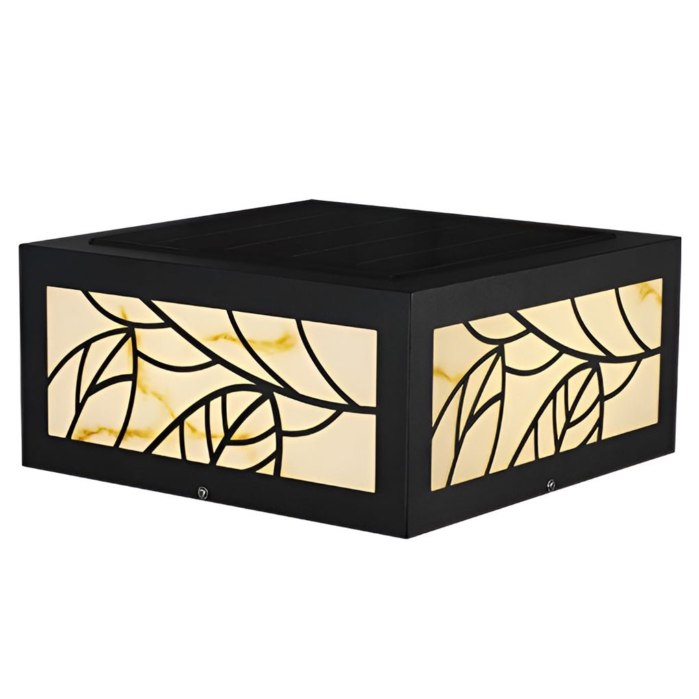 modern square waterproof led solar deck post lights outdoor pillar lighting