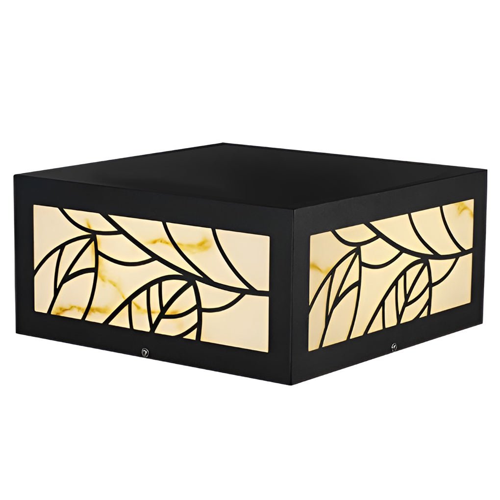 modern square waterproof led solar deck post lights outdoor pillar lighting