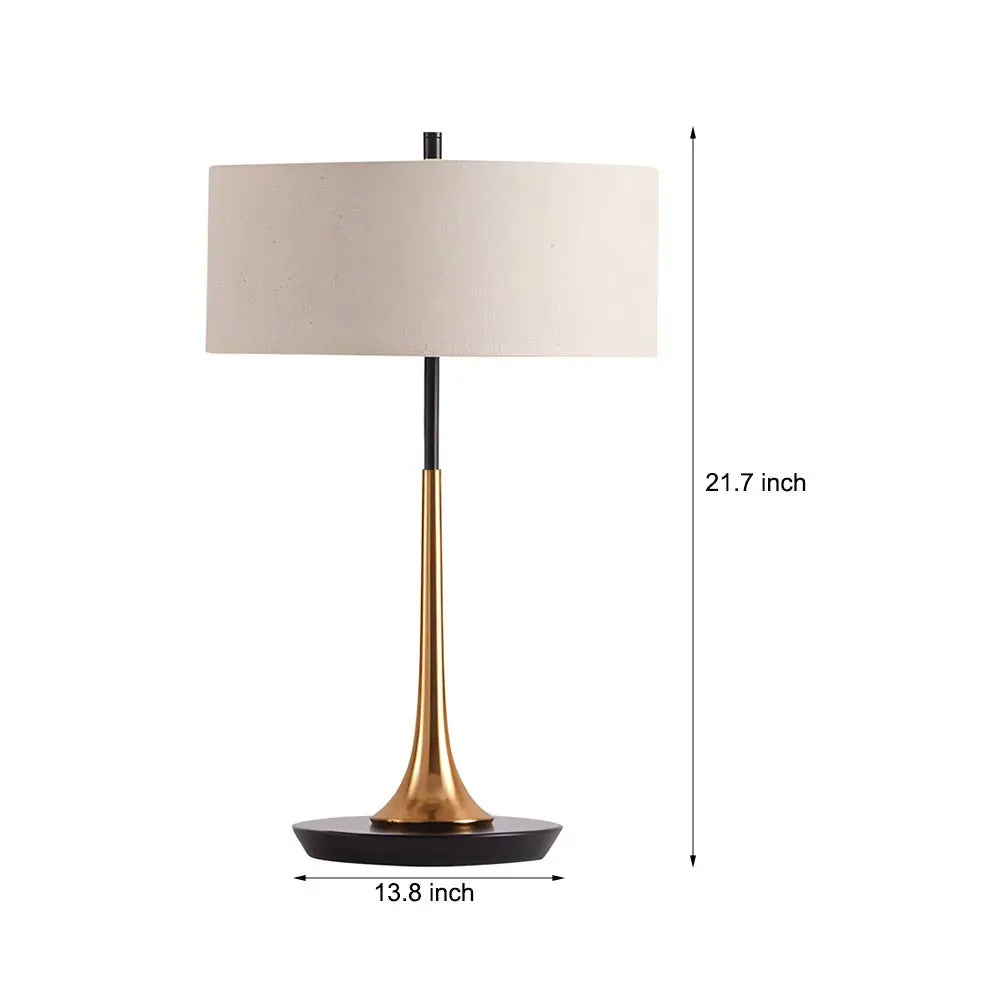 Modern Table Lamp in Brass and Espresso Bronze - 21.7 Inches Luxe