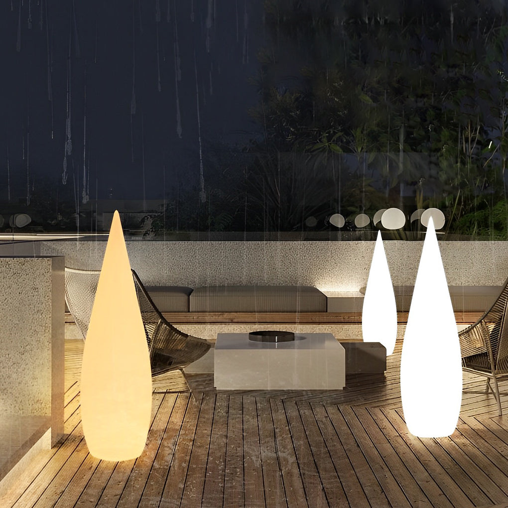 Stylish LED Teardrop Outdoor Floor Lamp - Modern Landscape Lighting