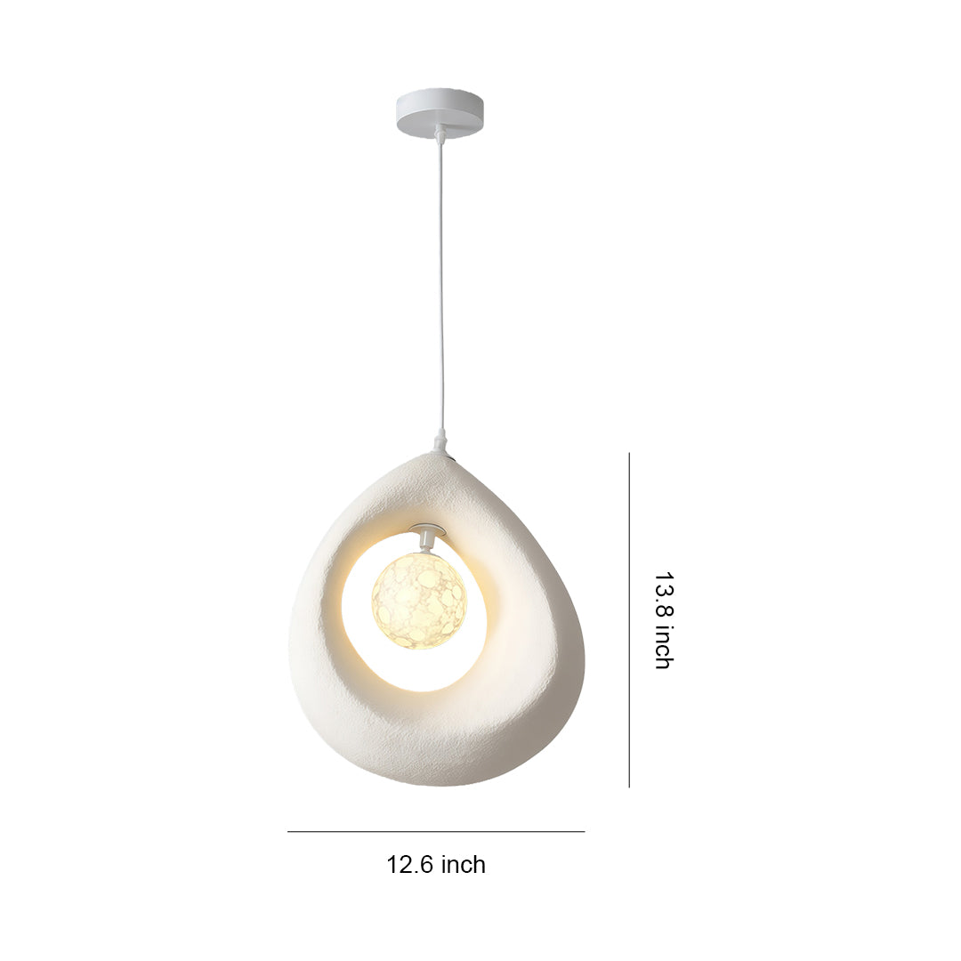 Wabi-Sabi Statement Pendant Light — PS Shade, G9, 59.1" Adjustable Cord, 12.6" × 13.8"