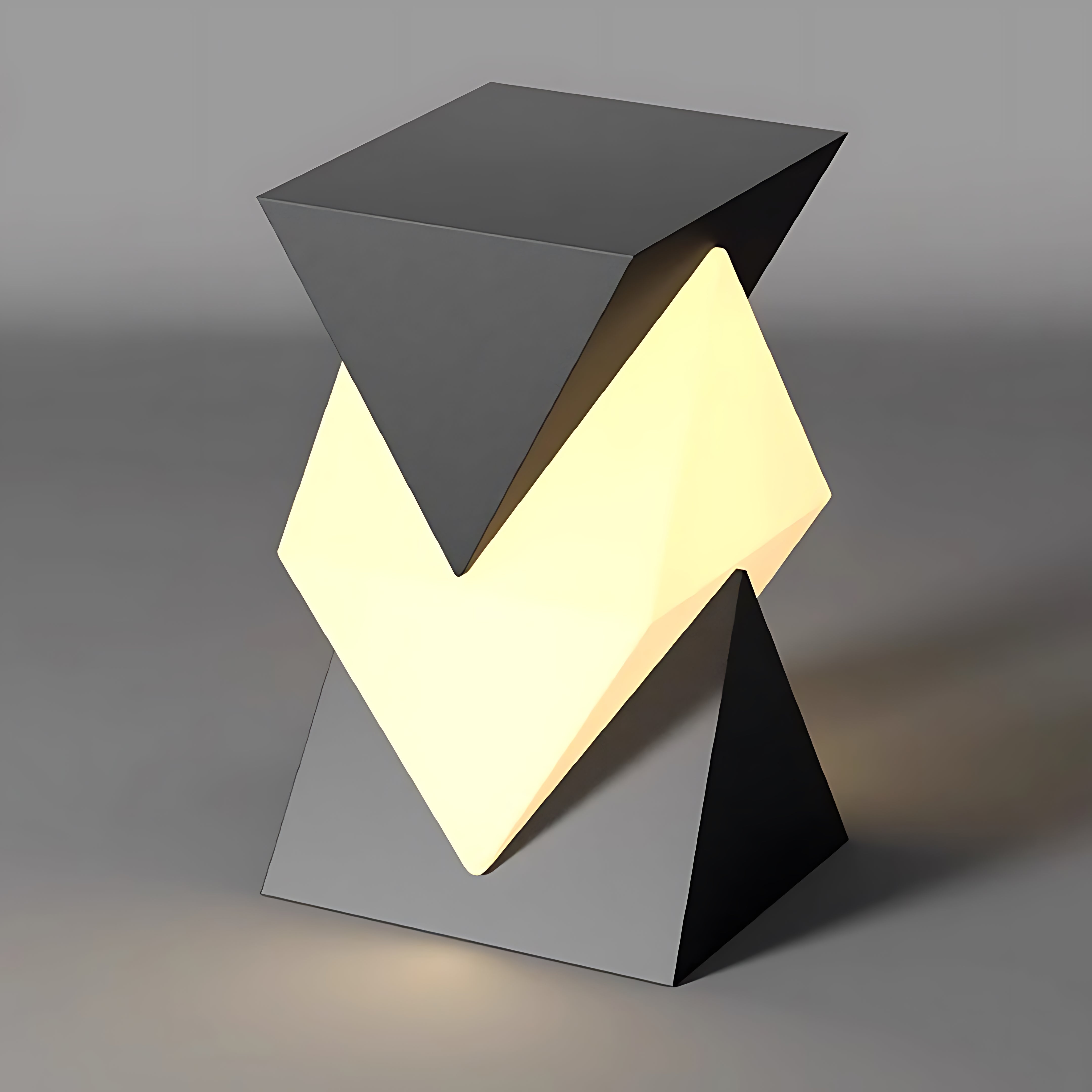 Minimalist Geometric Outdoor Pillar Light — Stainless Steel, LED, IP65, Solar or Hardwired, 3000K Warm White