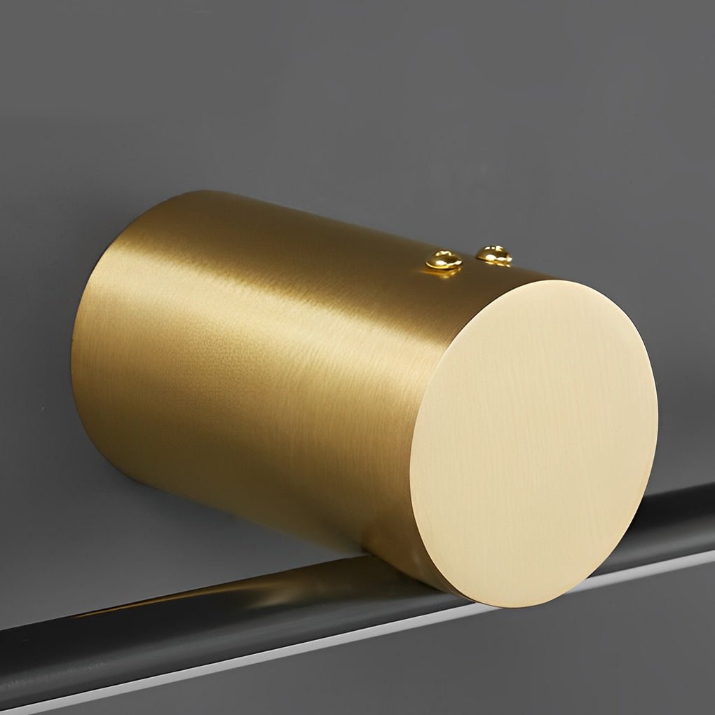 Two-Tone Cylinder & Linear Bar Vanity Light — Copper & Acrylic, LED 16W–40W, Three-Step Dimming, 15.7"–39.4"