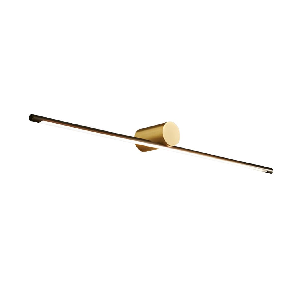 Two-Tone Cylinder & Linear Bar Vanity Light — Copper & Acrylic, LED 16W–40W, Three-Step Dimming, 15.7"–39.4"