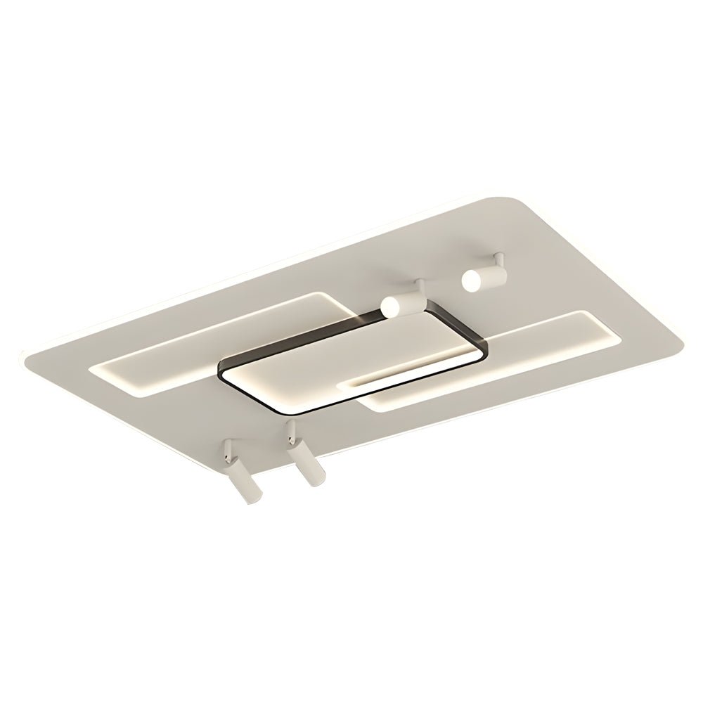 modern ultra thin rectangular ceiling lights with 3 step dimming and spotlights