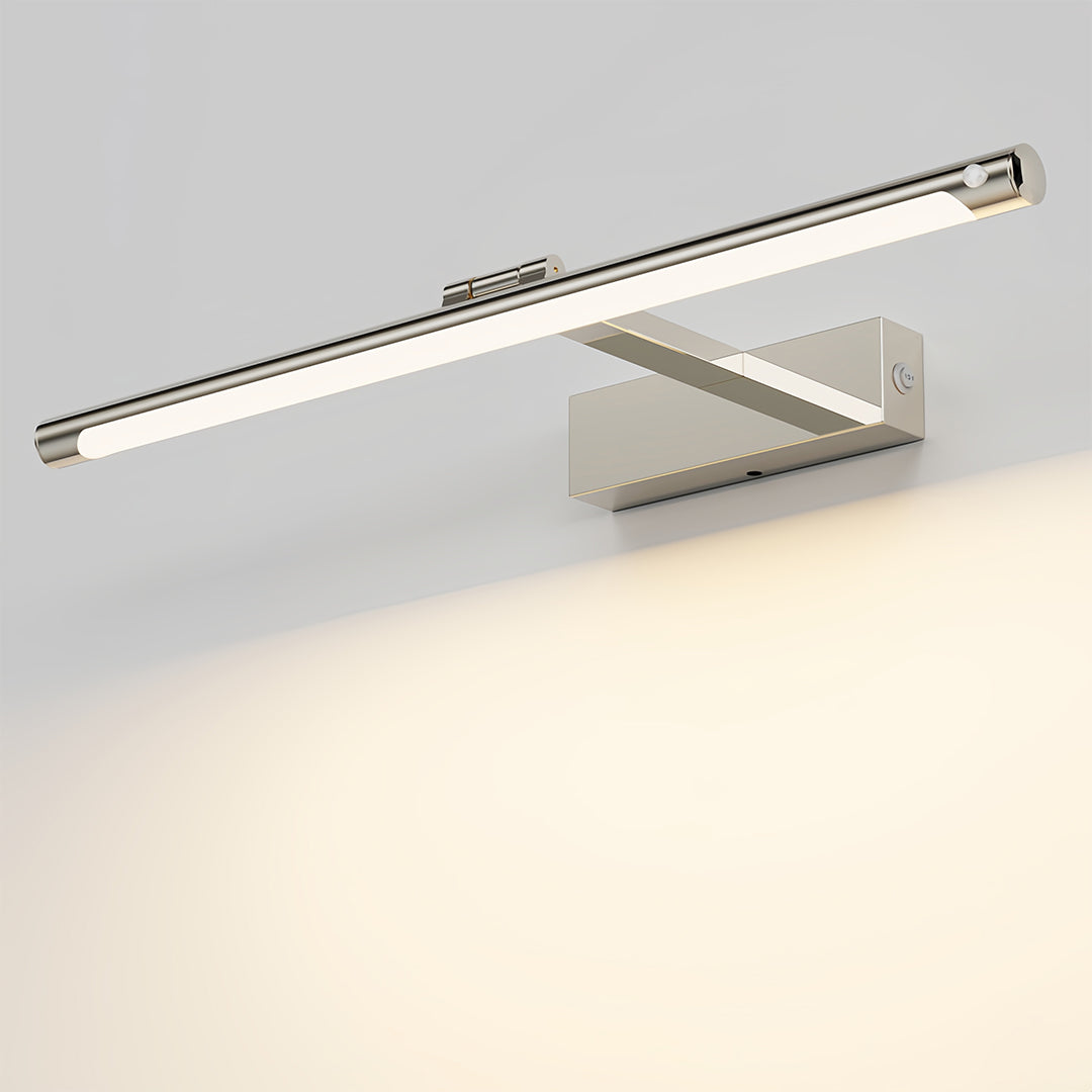 Minimalist Linear Vanity Light Bar — Iron and Acrylic, LED 4000K, Motion Sensor, 3-Mode, 16" / 24" / 32"