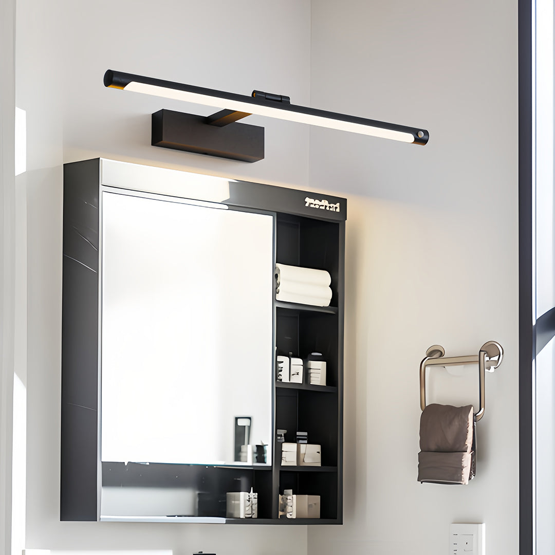Minimalist Linear Vanity Light Bar — Iron and Acrylic, LED 4000K, Motion Sensor, 3-Mode, 16" / 24" / 32"