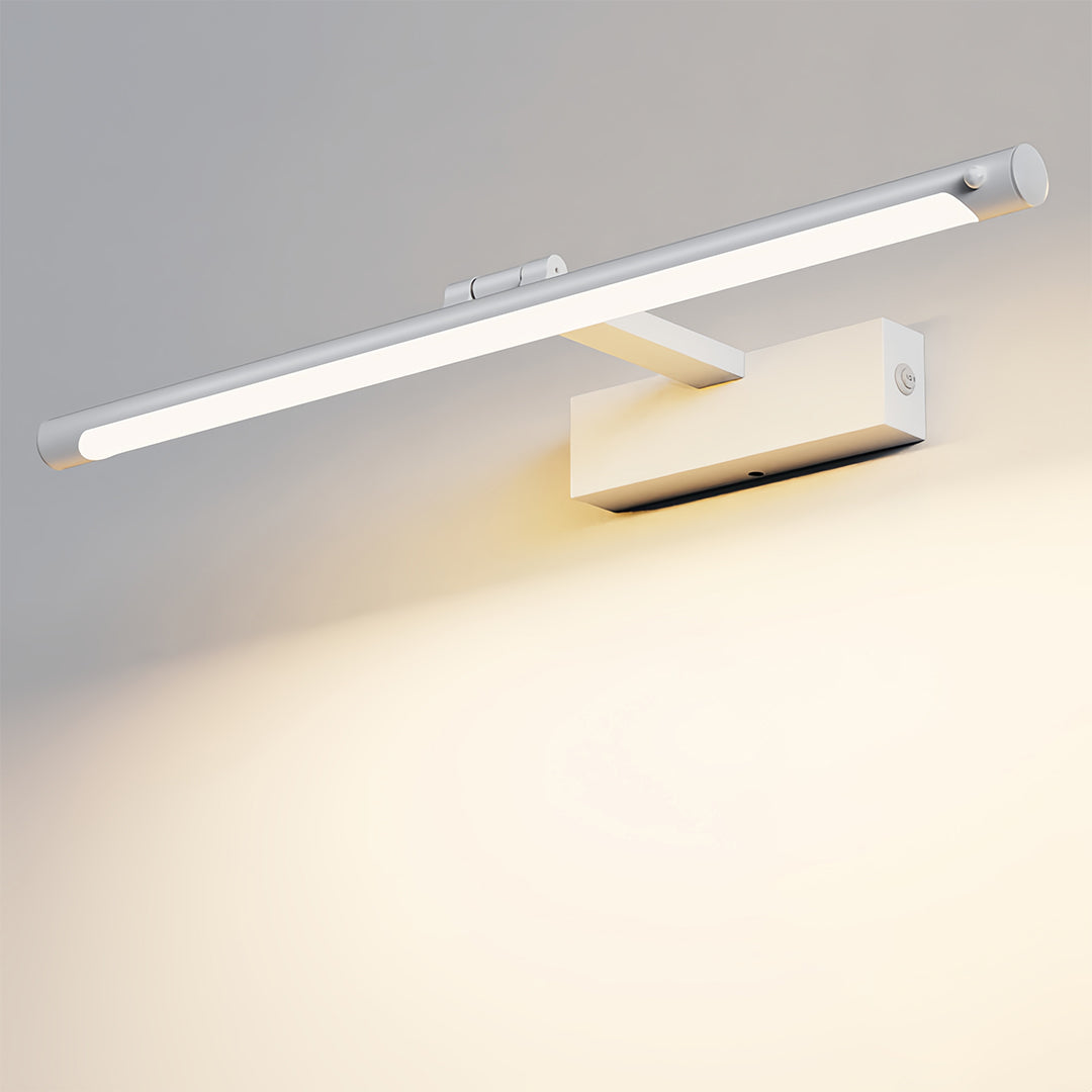 Minimalist Linear Vanity Light Bar — Iron and Acrylic, LED 4000K, Motion Sensor, 3-Mode, 16" / 24" / 32"