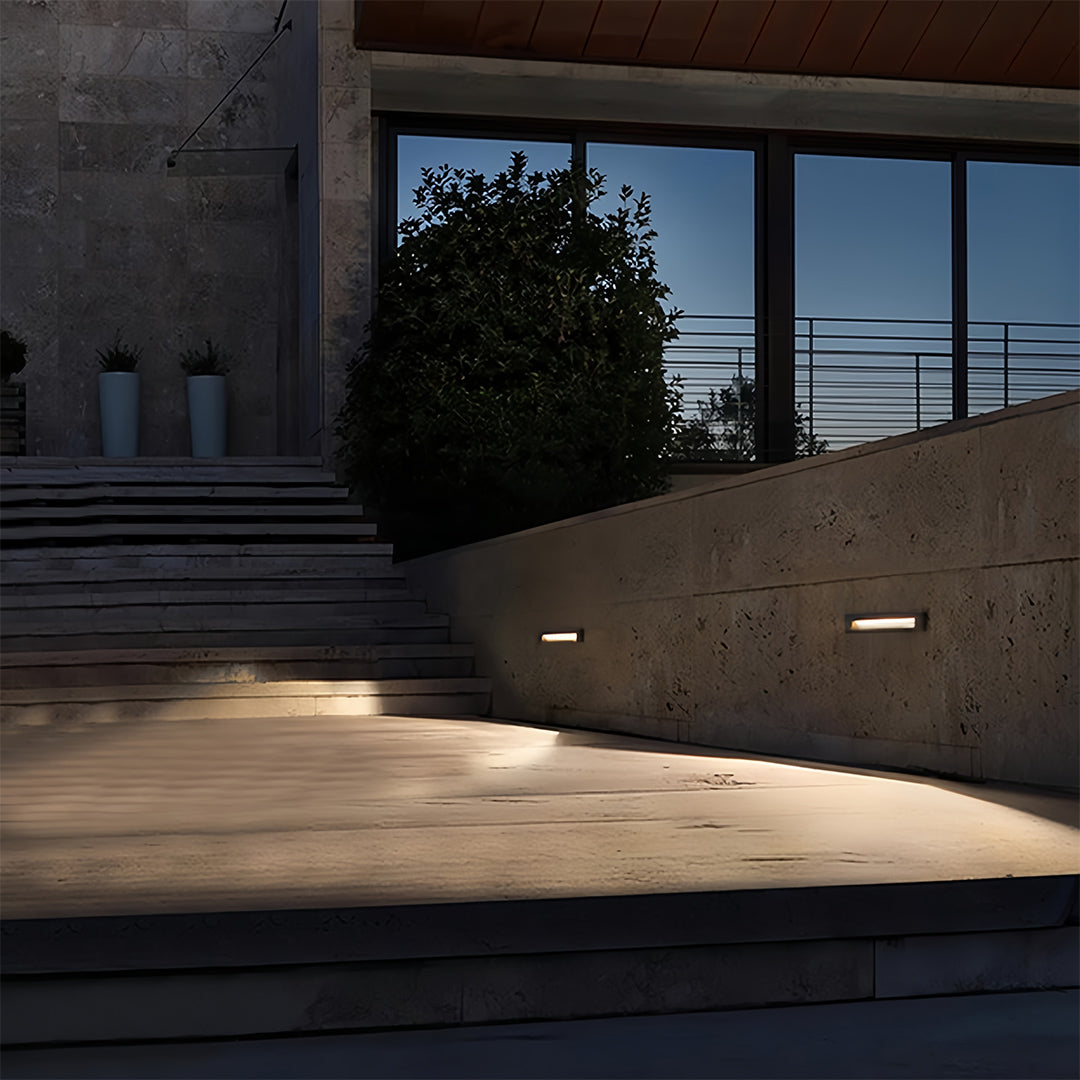 Modern Minimalist Embedded Outdoor Step & Deck Light — Aluminum, LED, Dual Color Temp (3000K/4000K), Motion Sensor, IP65, 2 Sizes