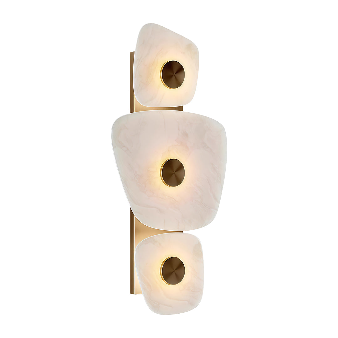 Italian Minimalist Cloud Stone Wall Sconce — Copper, 6.5W LED Warm White, 23.6" Hardwired