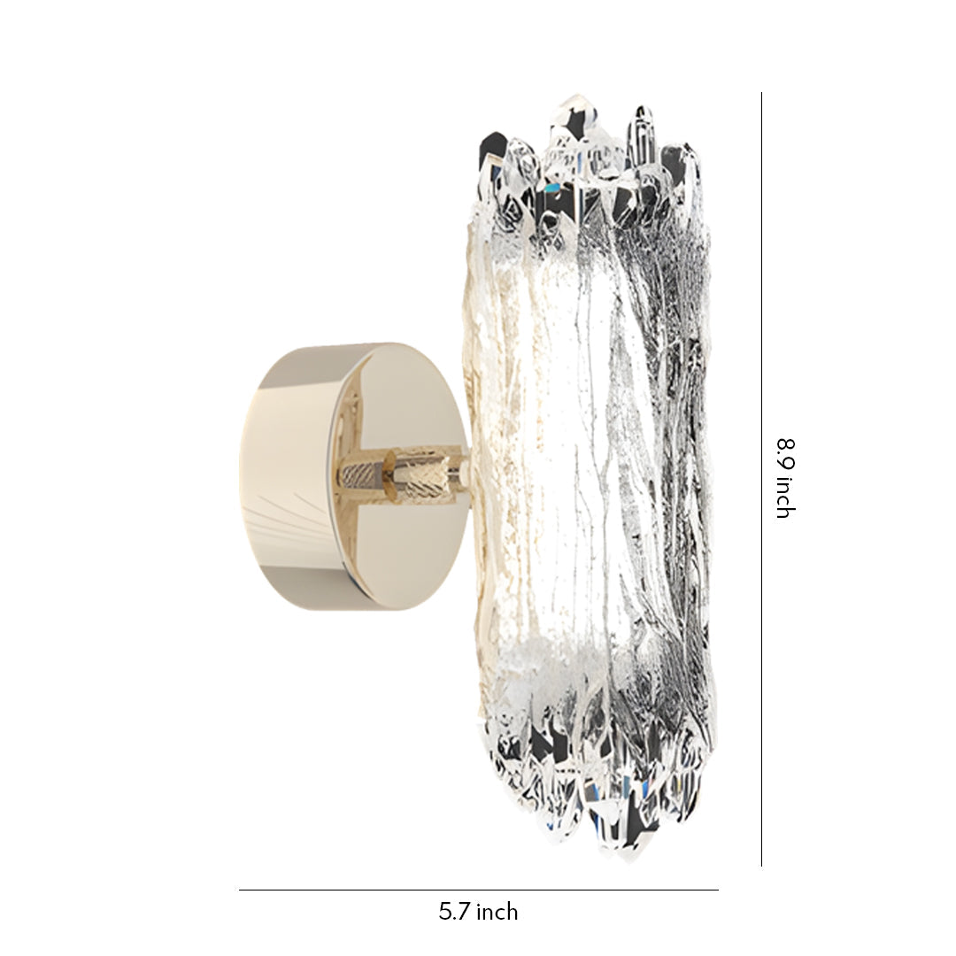 Minimalist Wall Sconce — Aluminum and Acrylic, Gold, LED, 3-Step Dimming (3000K/4500K/6000K), Single or Double Head