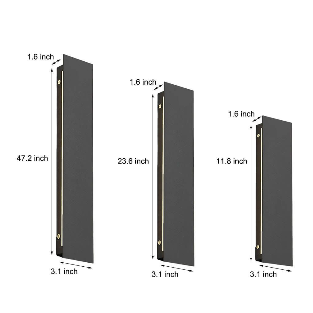 modern waterproof led rectangular wall lights for outdoor use