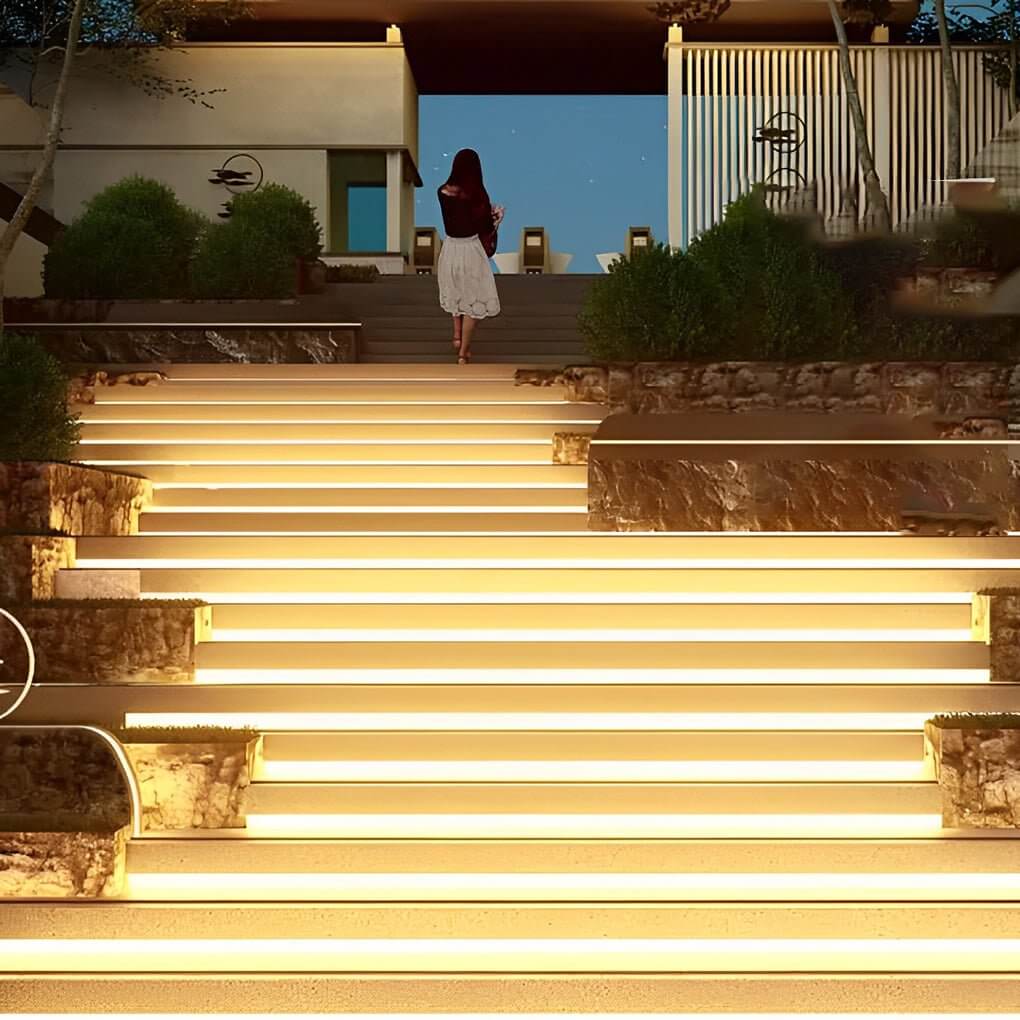 modern waterproof led strip lights 078 wide flexible step lights
