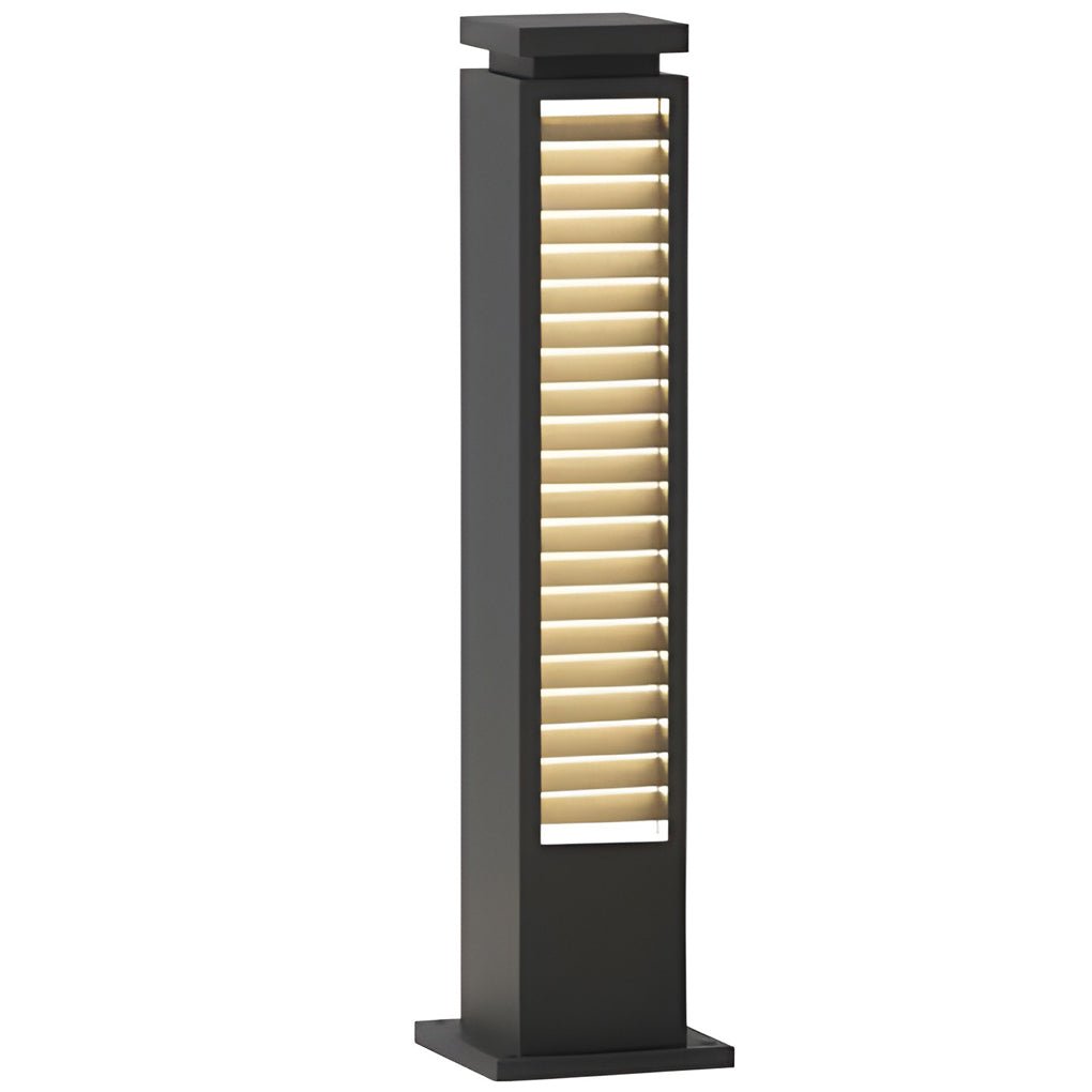 modern waterproof stainless steel led louvered pathway bollard lights with a sleek design