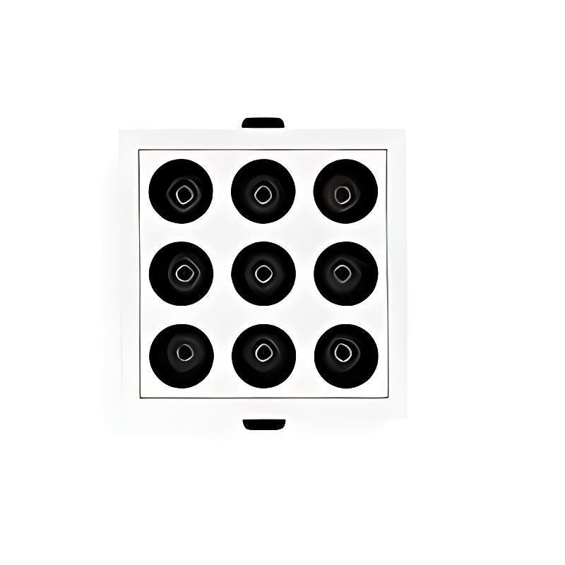 Contemporary Anti-Glare LED Recessed Spotlight — White Aluminum, 1- to 15-Light Configurations