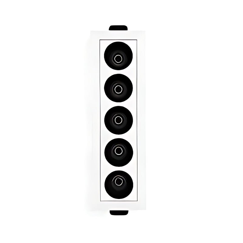 Contemporary Anti-Glare LED Recessed Spotlight — White Aluminum, 1- to 15-Light Configurations