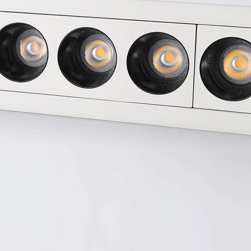 Contemporary Anti-Glare LED Recessed Spotlight — White Aluminum, 1- to 15-Light Configurations