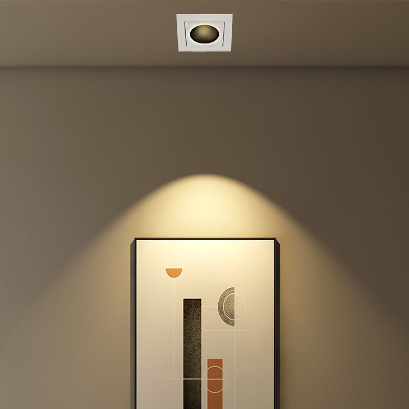 Contemporary Anti-Glare LED Recessed Spotlight — White Aluminum, 1- to 15-Light Configurations