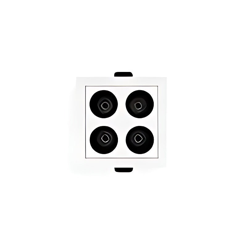 Contemporary Anti-Glare LED Recessed Spotlight — White Aluminum, 1- to 15-Light Configurations