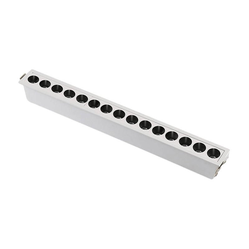 Contemporary Anti-Glare LED Recessed Spotlight — White Aluminum, 1- to 15-Light Configurations